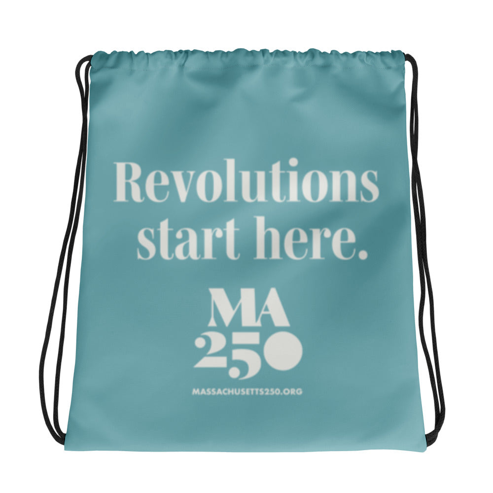 Revolutions Start Here Drawstring Bag